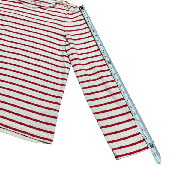 J.Crew Red & White Striped Artist Tee – Long Sleeve – Size S - Picture 5 of 10